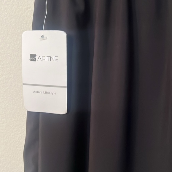 Afitne pant - black palazzo size M pocket layer fashionist flowy baggy relax - Picture 9 of 11